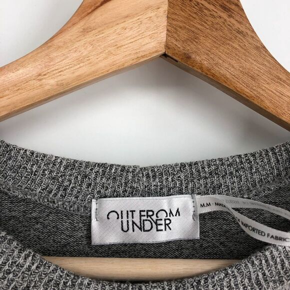 Out From Under Whitney Cropped Cozy Fleece Sweatshirt Gray - Picture 5 of 9